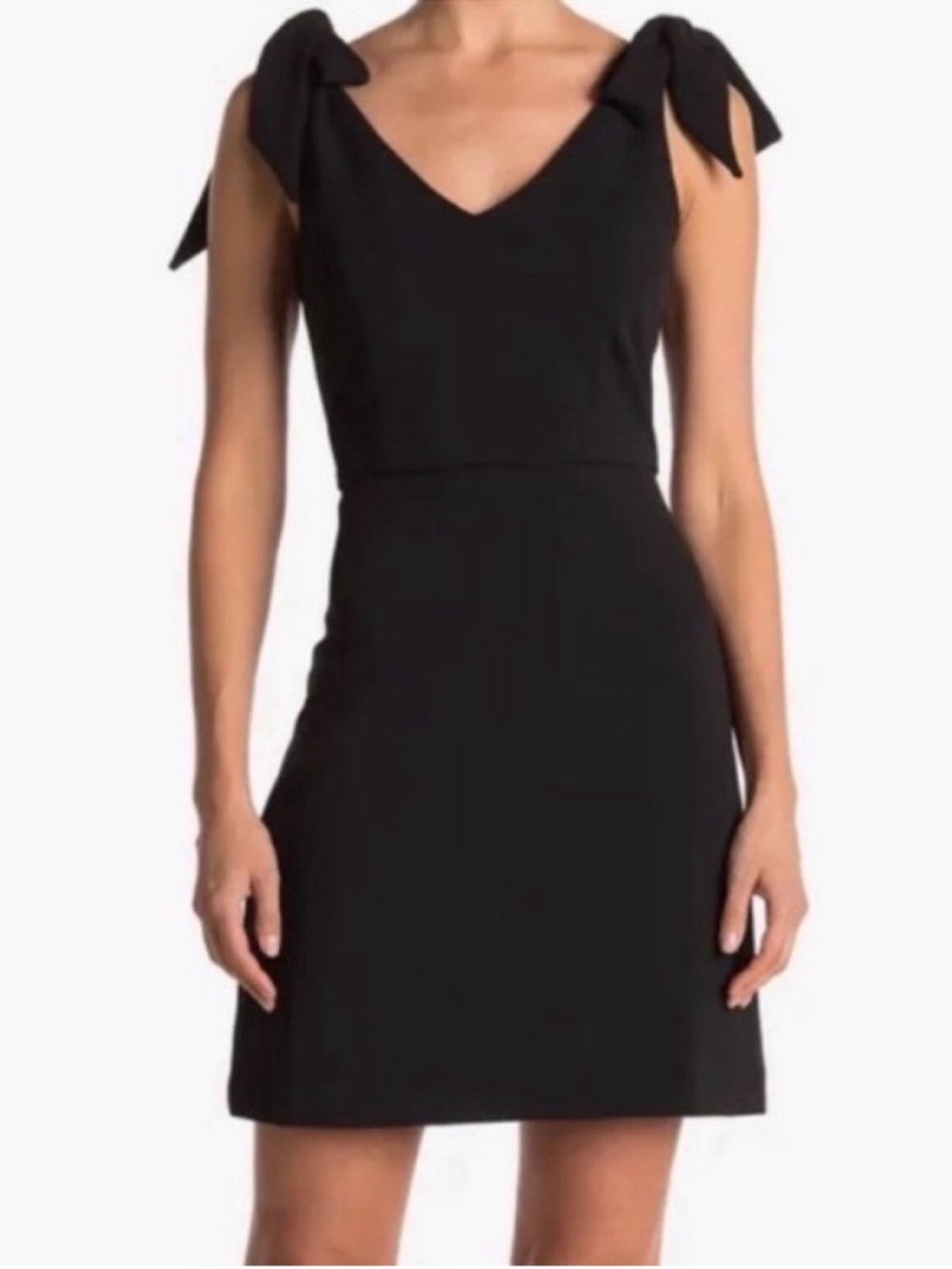 Revolve BCBG Generation-Black Cocktail Dress with Bow Shoulder Detail. Size: 2.